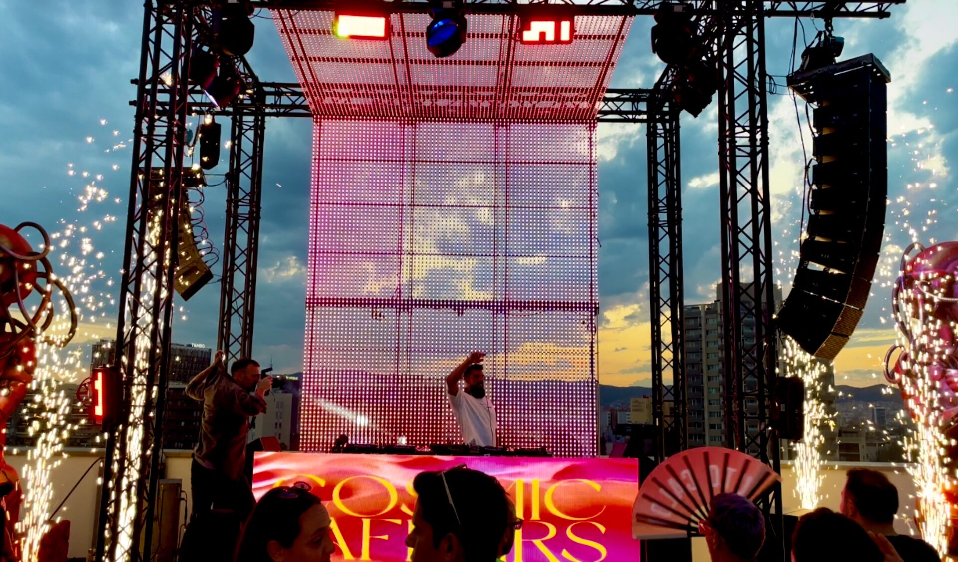 Professional PA system at event