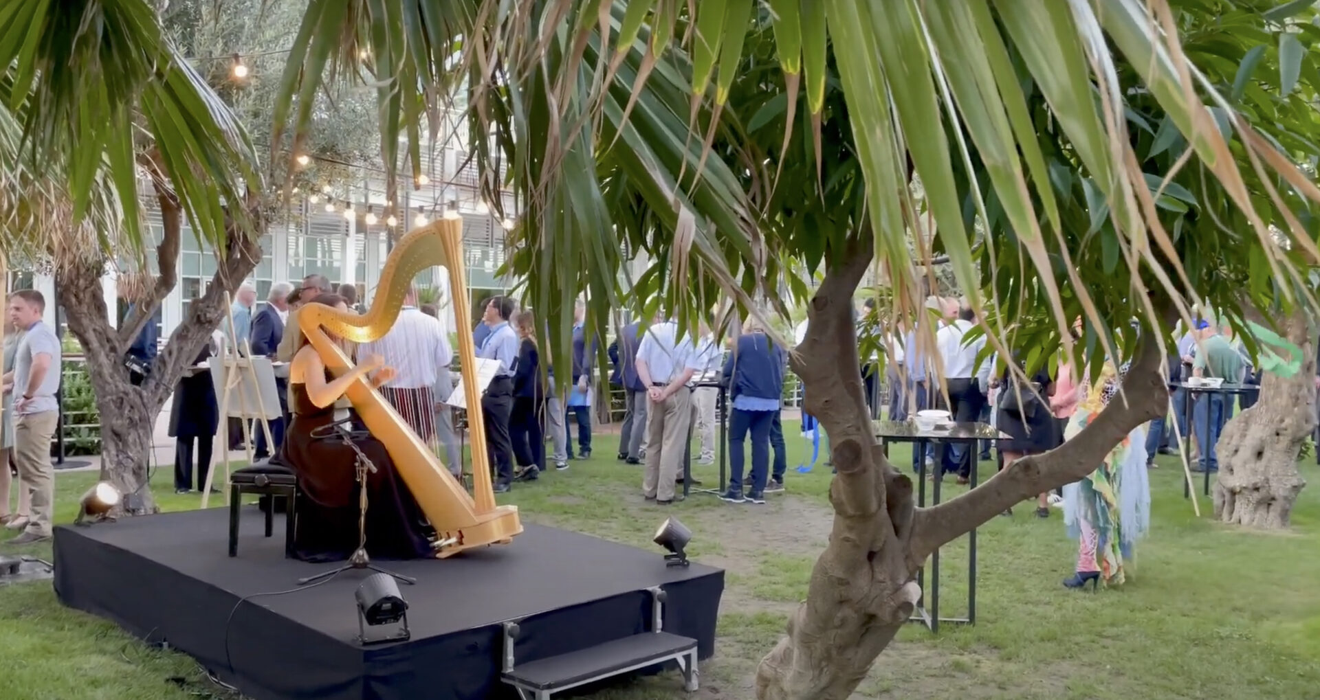 Welcome cocktail with harp — Hotel Arts Barcelona